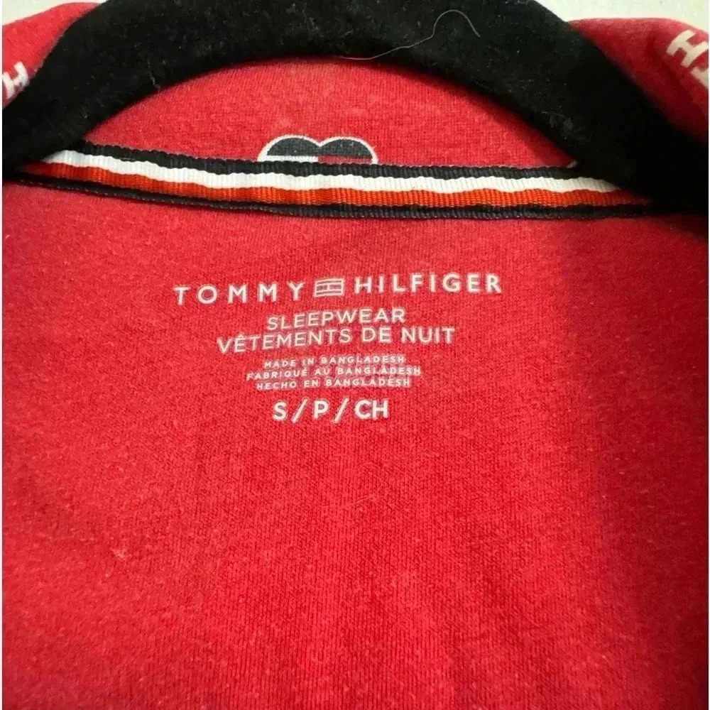 Tommy Hilfiger Hearts Valentines Button Down Sleep Shirt Small Preppy Comfy Cute - Picture 6 of 12